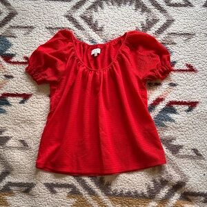 Madewell Texture and Thread Red Seersucker Shirt